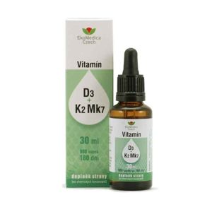 Vitamín D3+K2 Mk7 30ml EKOMEDICA - II. jakost