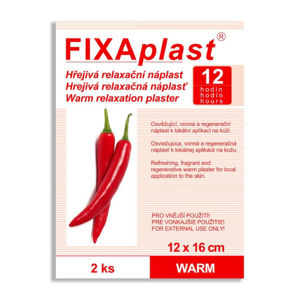 FIXAplast Hřejivá kapsaicinová náplast Warm 12x16cm 2ks - II.jakost