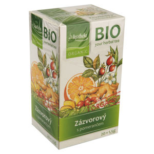 Apotheke BIO Zázvorový čaj s pomerančem 20x1.5g - II. jakost