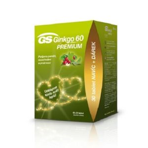 GS Ginkgo 60 Premium tbl.60+30 dárkové balení 2020 ČR/SK - II. jakost