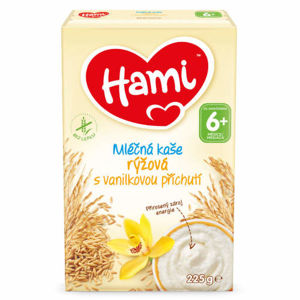 Hami ml.kaše rýžová s vanilkovou příchutí 225g 6M - II. jakost