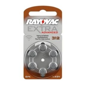 Rayovac Extra Adv.312 baterie do naslouchadel 6ks - II. jakost