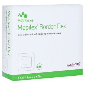 MEPILEX BORDER FLEX LITE samolepící pěnové krytí 7,5X7,5 CM, 5 KS - II. jakost