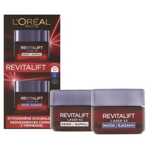 L'Oréal Paris Revitalift Laser X3 Denní a noční krém 2 x 50 ml - II. jakost