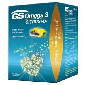 GS Omega 3 Citrus+D cps.100+50 dárkové balení 2021