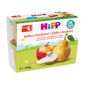 HiPP 100% OVOCE BIO Jablka s hruškami 4x100g - II. jakost