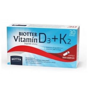 Biotter Vitamín D3+K2 cps.30 - II. jakost