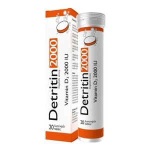 Detritin 2000 IU Vitamin D3 20 šumivých tablet - II. jakost