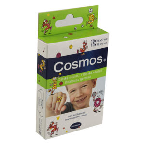 Cosmos Kids barevné dětské náplasti 2 velikosti 20 ks