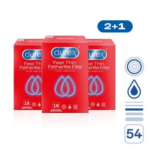 Prezervativ DUREX Feel Thin Extra Lubr.54ks (2+1)