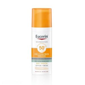 EUCERIN SUN Ochranný krémový gel na opalování na obličej Oil Control SPF50+ světlý 50 ml