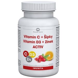 Vitamin C + Šípky Vitamin D3 + Zinek ACTIV tbl.60