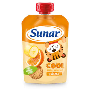 Sunar Cool ovocná kapsička pomeranč, banán, sušenka 12m+, 110 g