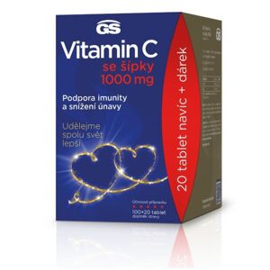 GS Vitamin C1000 + šípky 100+20 tablet - balení 2 ks