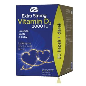 GS Extra Strong Vitamin D3 2000 IU 90 kapslí - balení 2 ks