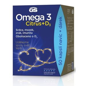 GS Omega 3 Citrus+D 100+50 kapslí - balení 2 ks
