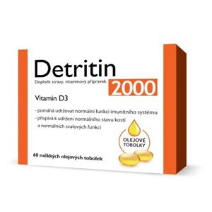 Detritin Vitamin D3 2000 IU 60 měkkých tobolek - II. jakost