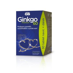 GS Ginkgo 60 Premium 60+30 tablet dárek 2022 - balení 2 ks
