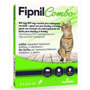 Fipnil Combo 50/60 mg spot-on pro kočky a fretky 3x0.5 ml
