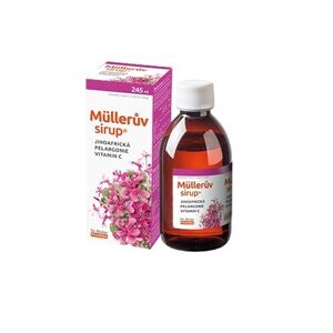Müllerův sirup s jihoafrickou pelargonií a vitaminem C 245ml