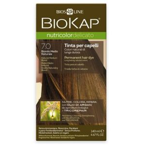 BIOKAP Barva na vlasy 7.0 blond přírodní střední 140ml - II. jakost