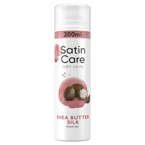 Gillette Satin Care Gel na holení s bambuckým máslem pro suchou pokožku 200ml