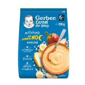 Gerber Cereal Mléčná kaše na dobrou noc ovocná 230g 6M