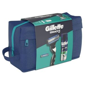Gillette dárková sada pro muže - Mach3 holicí strojek, hlavice, gel