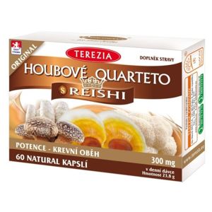 TEREZIA Houbové Quarteto s reishi 60 kapslí - II. jakost