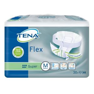 TENA Flex Super Medium - Inkontinenční kalhotky s páskem na suchý zip (30ks) - II. jakost