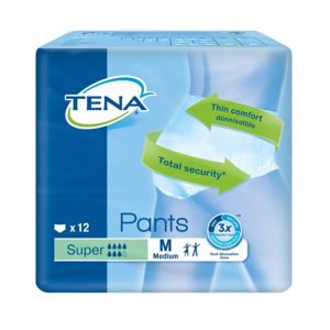 TENA Pants Super Medium - Inkontinenční kalhotky (12ks) - II. jakost