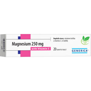 Magnesium 250mg tbl.eff 20 s vitam.C Generica - II. jakost