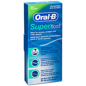 Oral-B dentální nit Super Floss nastříhané pásky 50m