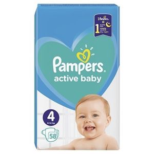 Pampers Active Baby 4 plenk.kalhotky 9-14kg 58ks