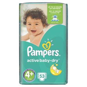 PAMPERS Active Baby VPP 4+ Maxi Plus 53ks - II. jakost