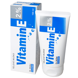 Vitamin E tělové mléko 2% 150ml Dr.Müller - II. jakost