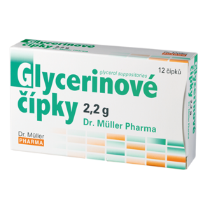 Glycerinové čípky 2.2g 12 čípků Dr.Müller - II. jakost