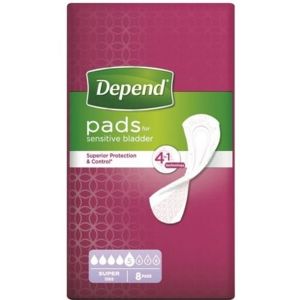 Depend Pads Super inkontinenční vložky ženy 8 ks