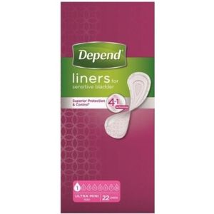 Depend Liners Ultra Mini inkontinenční vložky ženy 22 ks - II.jakost