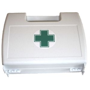 Lékárnička - plast. kufřík s křížem bílý prázdný - II. jakost