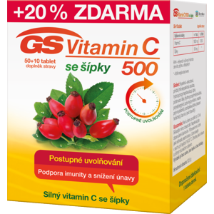 GS Vitamin C500 + šípky 50+10 tablet ČR/SK