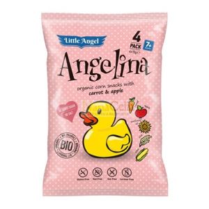 Bezlepkový snack Angelina pro děti BIO 4x15g
