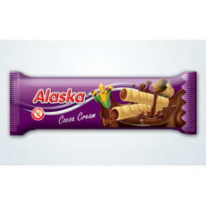 Kukuřičné trubičky Alaska kakaové 18g