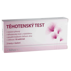 MedPharma Těhotenský test 10mlU/ml 2ks - II. jakost