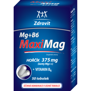 MaxiMag Hořčík 375mg+B6 50 tobolek - II. jakost