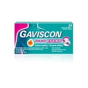 GAVISCON DUO EFEKT 250MG/106,5MG/187,5MG žvýkací tableta 24