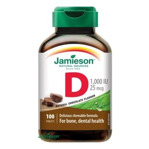 JAMIESON Vitamín D3 1000 IU čoko cucací tbl.100
