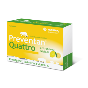Preventan Quattro s citronovou příchutí tbl.12