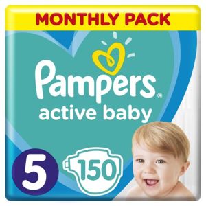 Pampers Active Baby Pleny 5 Junior 11-16kg měsíční balení 150 ks