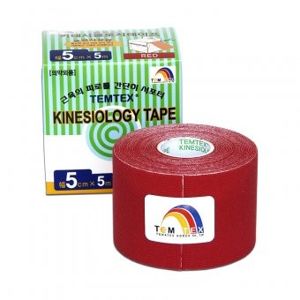 TEMTEX kinesio tejpovací páska červená 5cmx5m - II. jakost